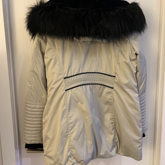 Noize Women’s Vegan Winter Parka Jacket Black Faux Fur Hood Warm Coat - Picture 2 of 7